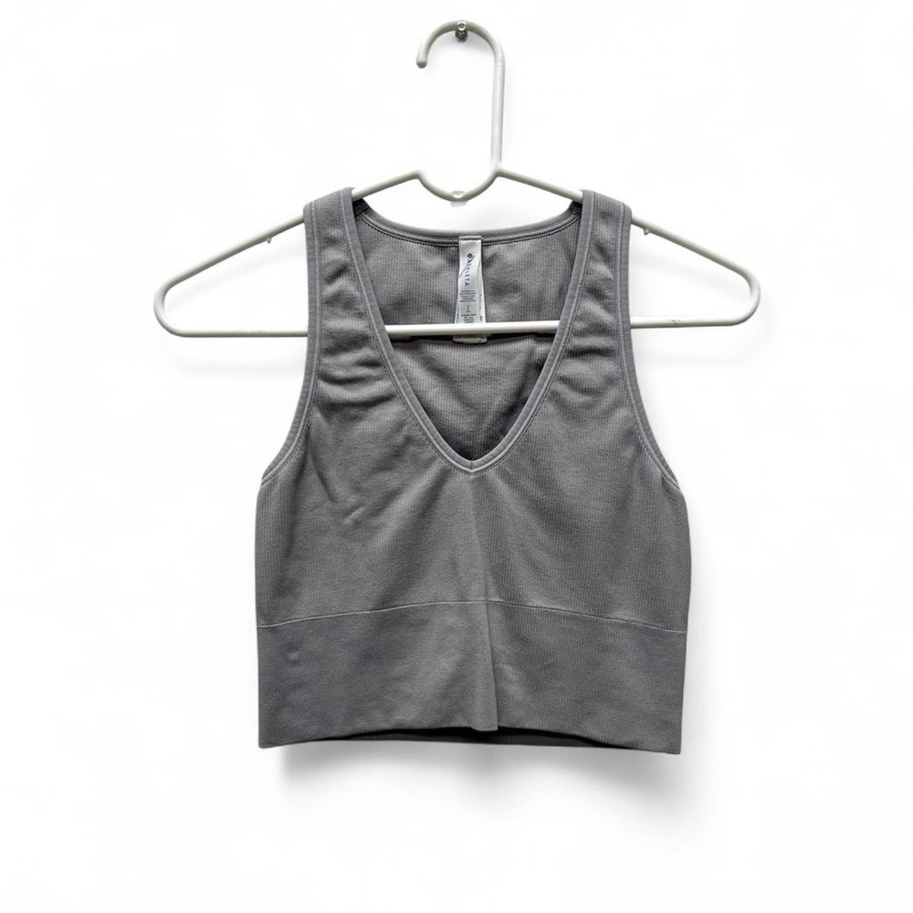 Athleta Light Gray V-Neck Tank